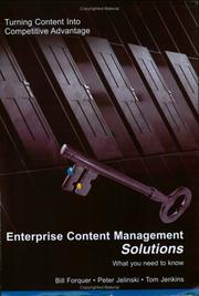 Cover of: Enterprise Content Management Solutions: What You Need to Know