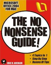 Cover of: Microsoft Office 2004 for Mac: The No Nonsense Guide! (No Nonsense Guide! series)
