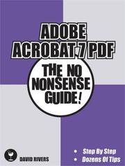 Cover of: Adobe Acrobat 7 PDF by David Rivers