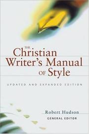 Cover of: The Christian Writer's Manual of Style by Robert Hudson