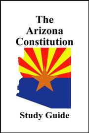 Cover of: The Arizona Constitution: study guide.