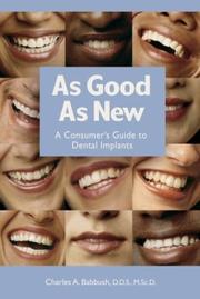 Cover of: As Good As New: A Consumer's Guide to Dental Implants