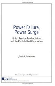 Cover of: Power Failure, Power Surge by Jarol B. Manheim