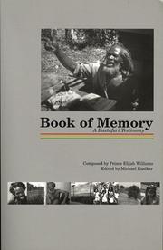 Cover of: Book of Memory by Prince Williams, Michael Kuelker