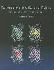 Posttranslational modification of proteins by Christopher Walsh