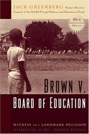 Cover of: Brown v. Board of Education: Witness to a Landmark Decision