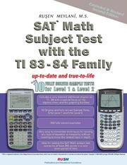 Cover of: Sat* Math Subject Test With TI 83-84 Family: With 10 Fully Solved Sample Tests for Level 1 & Level 2 (RUSH Publications) (REA Test Preps)