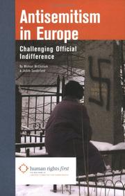 Cover of: Antisemitism in Europe: Challenging Official Indifference
