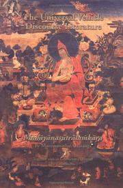 Cover of: Universal Vehicle Discourse Literature (Mahayanasutralamkara) (Treasury of the Buddhist Sciences) by 