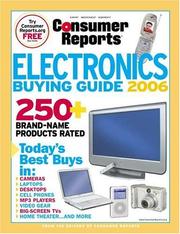 Cover of: Electronics Buying Guide 2006 (Consumer Reports Electronics Buying Guide)