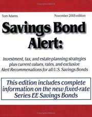 Cover of: Savings Bond Alert | Tom Adams