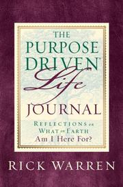 Cover of: The Purpose-Driven Life Journal by Rick Warren