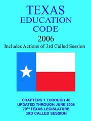 Cover of: Texas Education Code 2005 by Jim, O. Rogers, Jim, O. Rogers