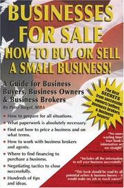 Cover of: Businesses For Sale by Peter Siegel, Peter Siegel