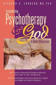 Cover of: Considering Psychotherapy and God: A New Dimension
