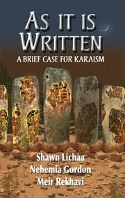 Cover of: As It Is Written | Shawn Lichaa; Nehemia Gordon; Meir Rekhavi