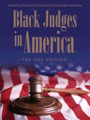 Cover of: Black Judges in America, 2005