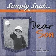 Cover of: Dear Son (Simply Said)