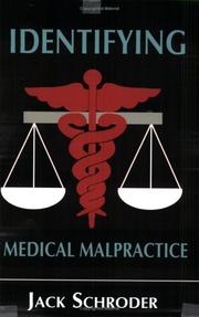 Cover of: Identifying Medical Malpractice