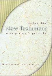Cover of: NIV Pocket Thin New Testament with Psalms & Proverbs by Zondervan Publishing Company