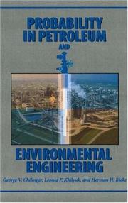 Cover of: Probability in Petroleum And Environmmental Engineering