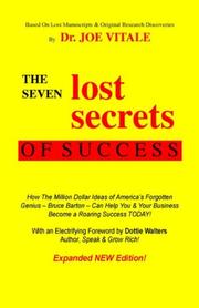 Cover of: The Seven Lost Secrets of Success by Joe Vitale