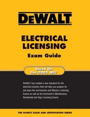 Cover of: DEWALT  Electrical Licensing Exam Guide (Dewalt Exam/Certification Series)