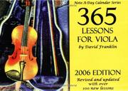 Cover of: 2006 Note-a-Day Calendar for Viola by David Franklin