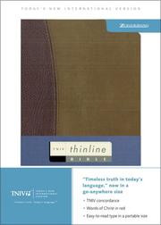 Cover of: TNIV Thinline Bible by Zondervan Publishing Company