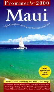 Cover of: Frommer's 2000 Maui With Molokai and Lanai (Frommer's Maui, 2000)