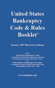 Cover of: U.S. Bankruptcy Code & Rules Booklet