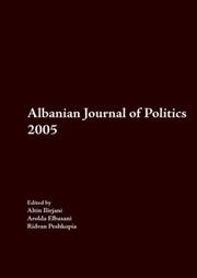 Cover of: Albanian Journal of Politics 2005 by 