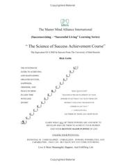 Cover of The Science Of Success Achievement Course (Successercising) (Successercising) by Rick Gettle