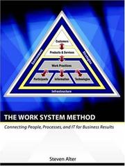 Cover of: The Work System Method by Steven Alter