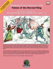 Cover of: Talons of the Horned King: An adventure for character levels 3-5