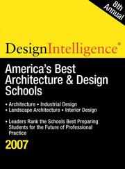Cover of: America's Best Architecture & Design Schools 2007 by James Cramer