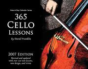 Cover of: 365 Cello Lessons 2007 Note-A-Day Calendar for Cello by David Franklin