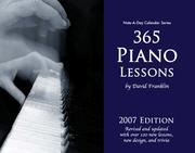 Cover of: 365 Piano Lessons 2007 Note-A-Day Calendar for Piano by David Franklin