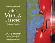 Cover of: 365 Viola Lessons 2007 Note-A-Day Calendar for Viola
