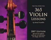 Cover of: 365 Violin Lessons, 2007 Note-A-Day Calendar for Violin