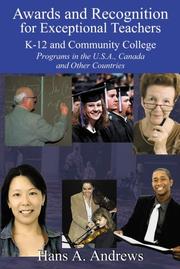 Cover of: Awards and Recognition for Exceptional Teachers by Hans A. Andrews