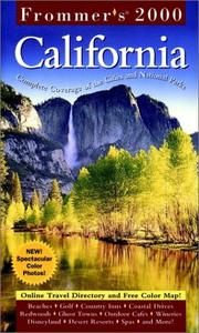 Cover of: Frommer's 2000 California (Frommer's California 2000) by Erika Lenkert, Matthew R. Poole, Stephanie Avnet Yates