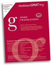 Cover of: Word Translations GMAT Preparation Guide (Manhattan GMAT Preparation Guides)