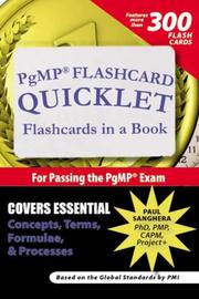 Cover of: PgMP Flashcard Quicklet | Paul Sanghera