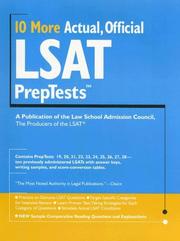 Cover of: 10 More Actual, Official LSAT PrepTests (Lsat Series) (Lsat Series) by Law School Admission Council.