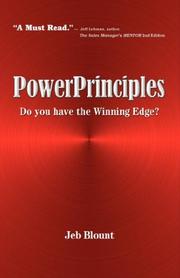 Cover of: PowerPrinciples: Do you have the Winning Edge?