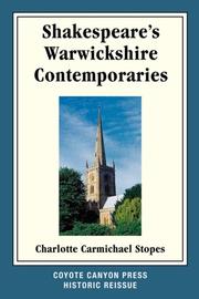 Cover of: Shakespeare's Warwickshire Contemporaries by C. C. Stopes