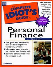 Cover of: The Complete Idiots Guide to personal Finance by Ed Paulson