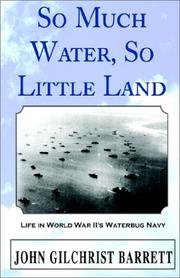 Cover of: So much water, so little land | John Gilchrist Barrett