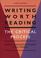 Cover of: Writing worth reading